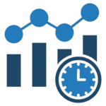 Real-time reporting icon for VoIP service, cloud telephony service, and business communication analytics